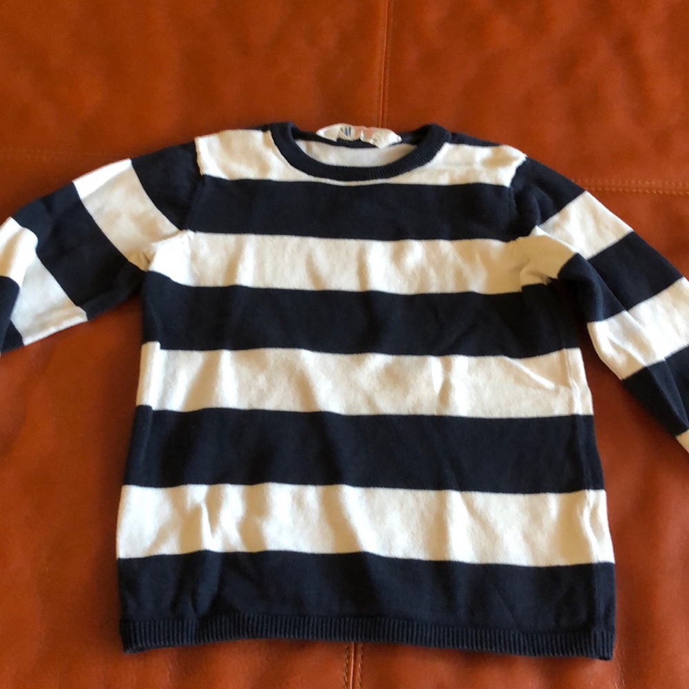 H&M striped sweater white and navy